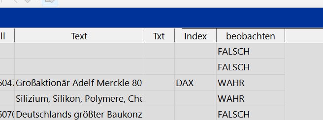 Tabelle neu