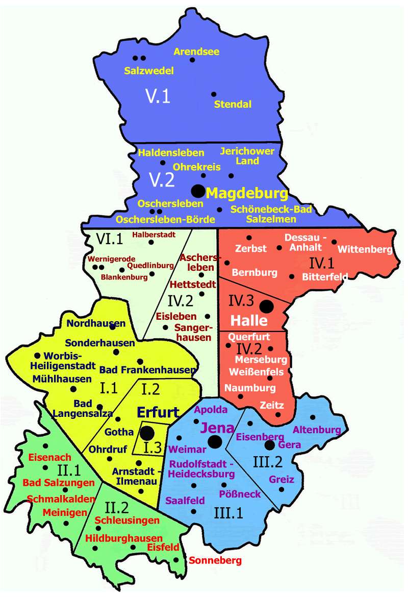 Karte des Lionsdistriktes OM